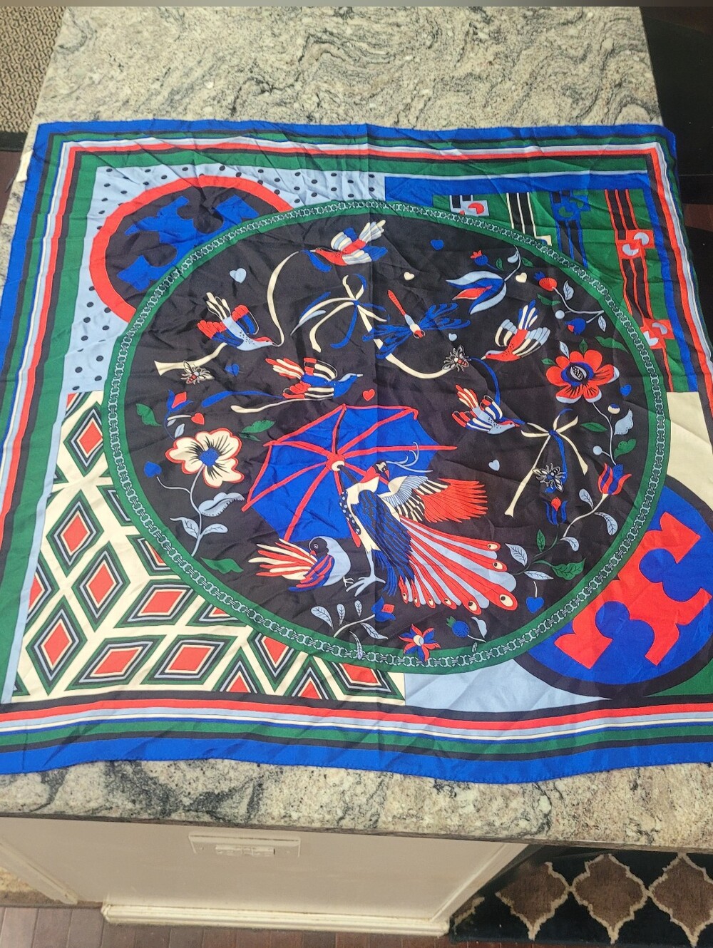Tory Burch XL Silk Scarve